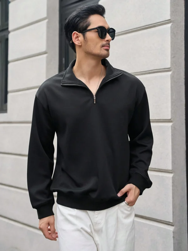 DAZY Sweat-shirt zippé épaule tombante – Image 7