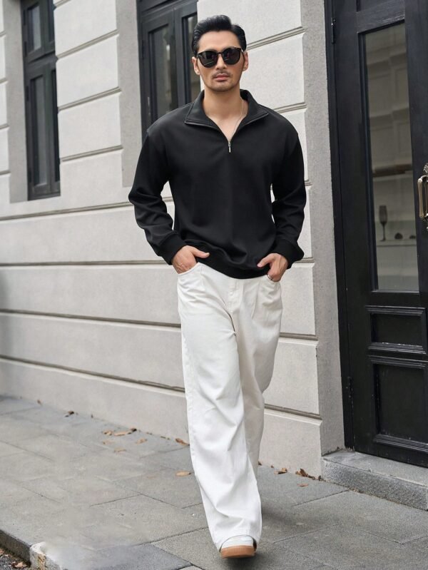 DAZY Sweat-shirt zippé épaule tombante – Image 9
