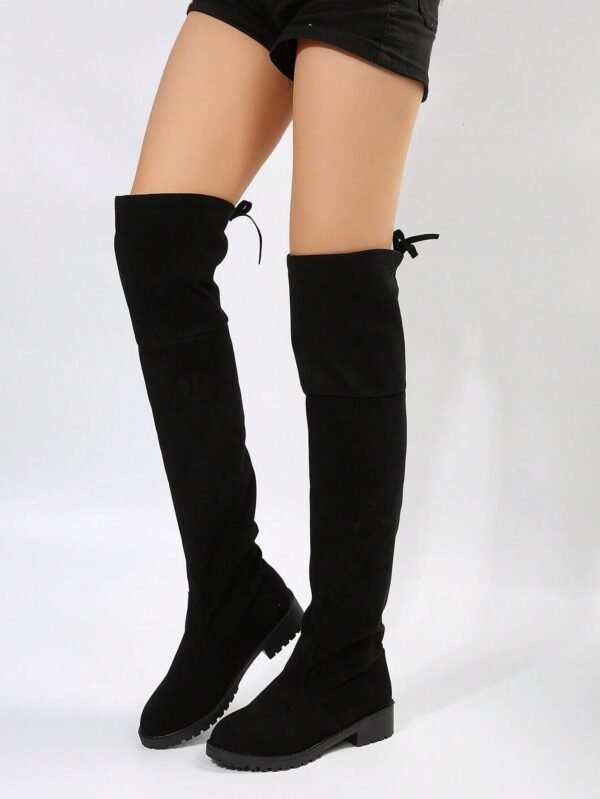 Bottes hautes talon épais confortable