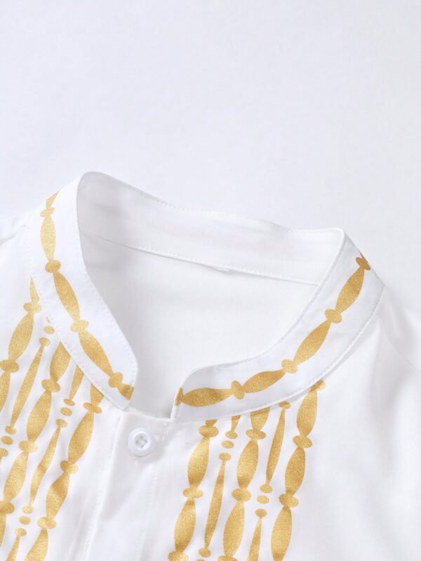Manfinity Chemise géométrique & pantalon à cordon – Image 7
