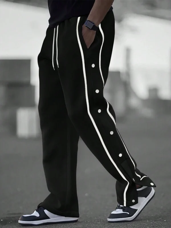Manfinity Pantalon survêtement ample bande contraste