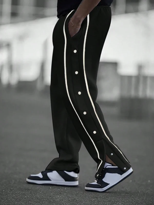Manfinity Pantalon survêtement ample bande contraste – Image 5