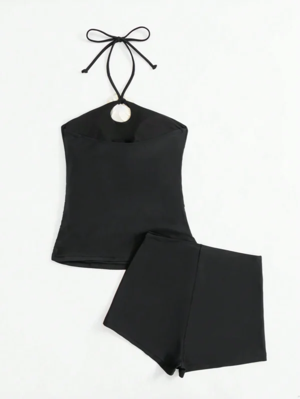 SHEIN Swim Tankini fleurs ras-du-cou – Image 4