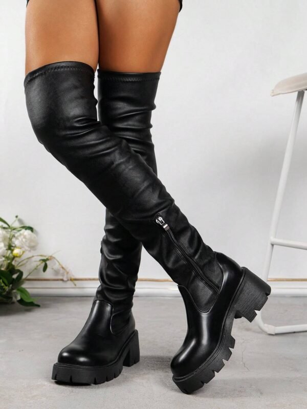 Bottes montantes talon carré – Image 3