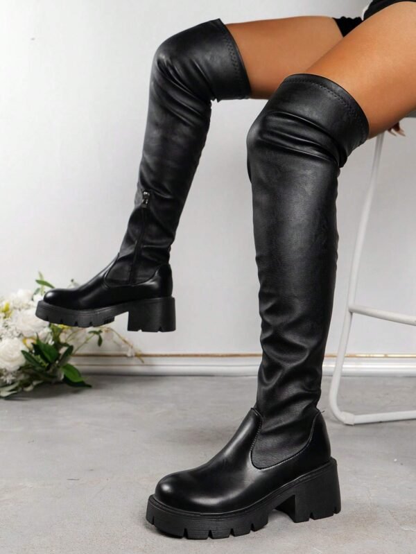 Bottes montantes talon carré – Image 4