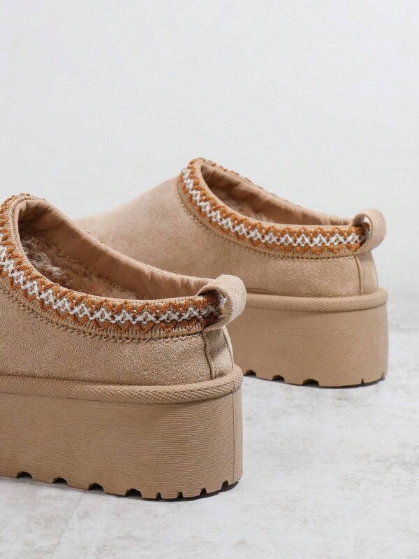 SHUZIA Bottes à bout rond courtes beige – Image 4