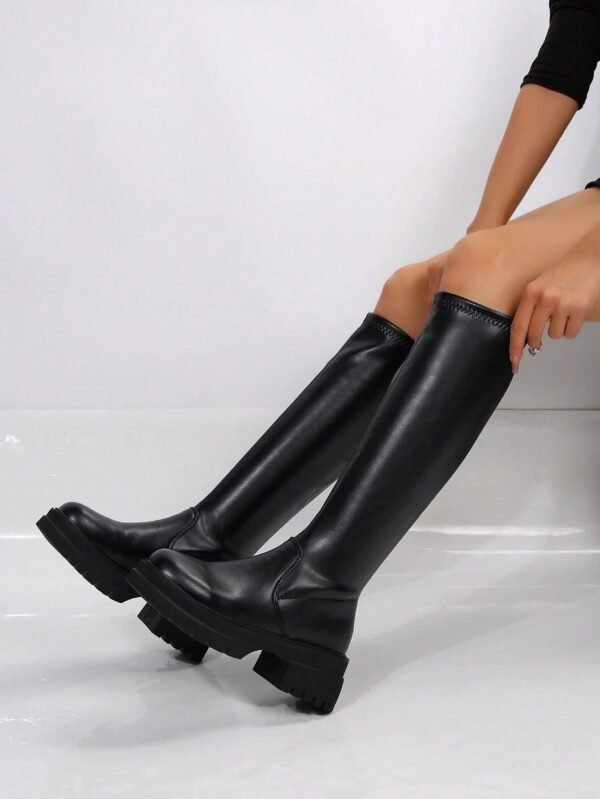 Nouvelles bottes courtes automne hiver noires – Image 2