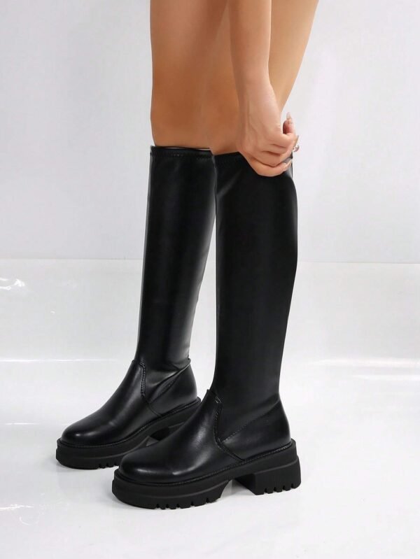 Nouvelles bottes courtes automne hiver noires – Image 5