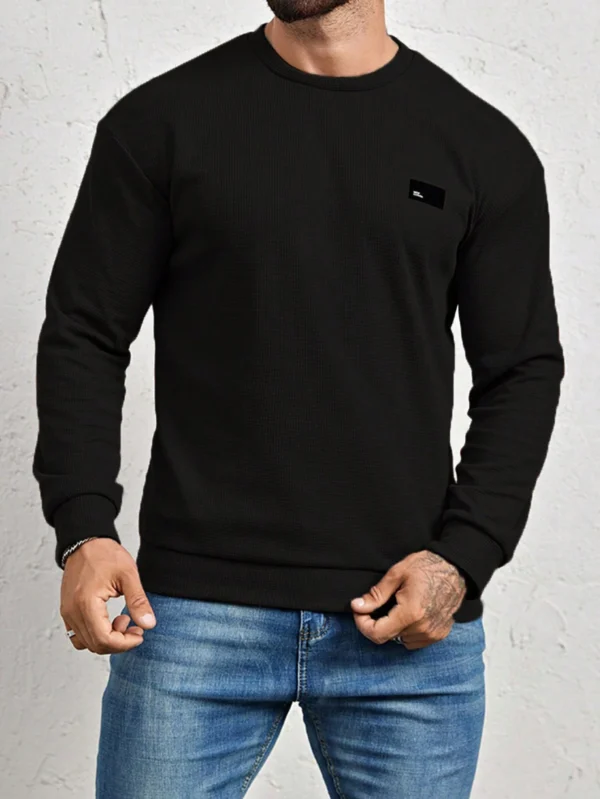 Manfinity Sweatshirt ample patch lettre