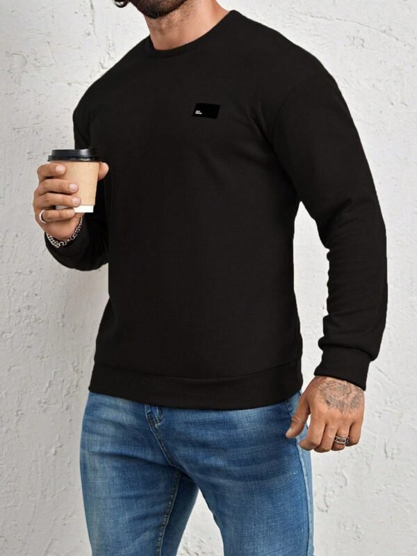 Manfinity Sweatshirt ample patch lettre – Image 3