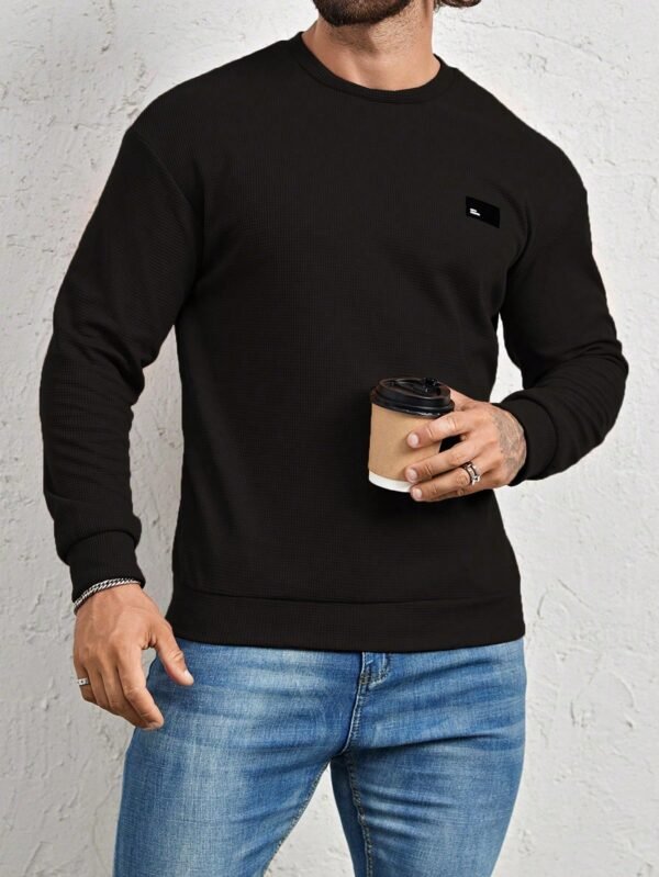 Manfinity Sweatshirt ample patch lettre – Image 4