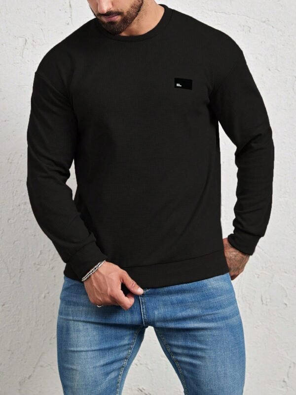 Manfinity Sweatshirt ample patch lettre – Image 6