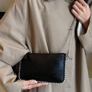 Sac bandoulière patchwork perles