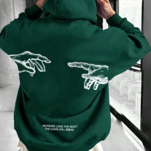 SHEIN Manfinity EMRG Sweat capuche imprimé main