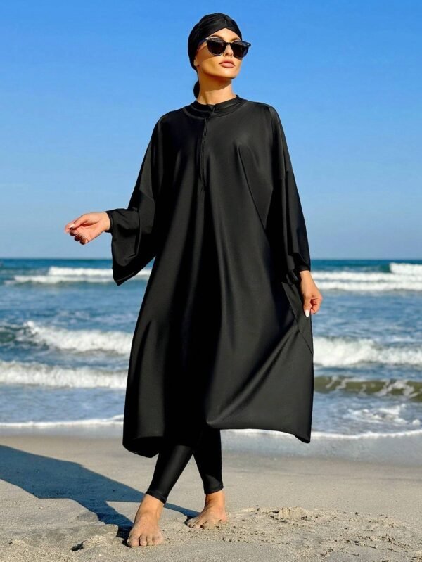 Swim Mulvari Robe une pièce unicolore – Image 4