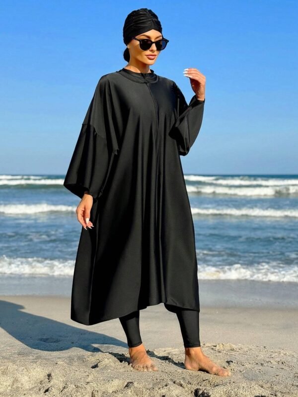 Swim Mulvari Robe une pièce unicolore – Image 6