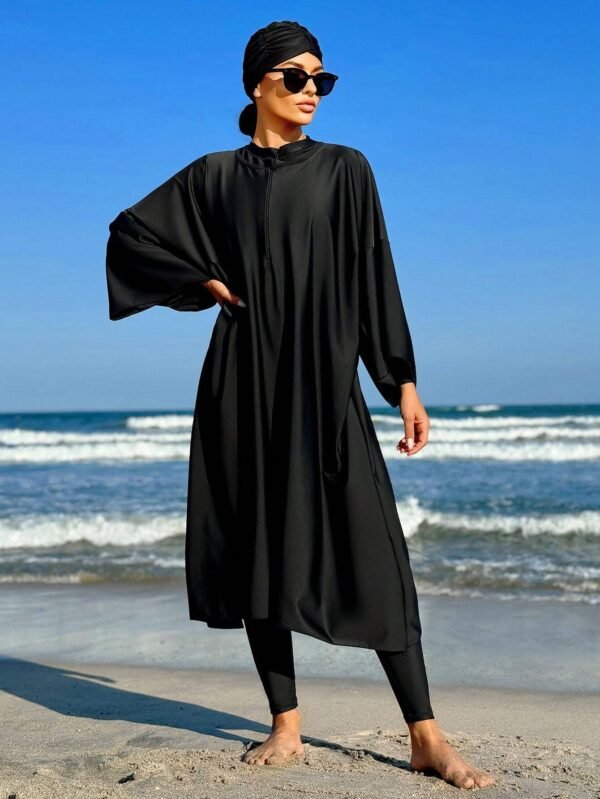Swim Mulvari Robe une pièce unicolore – Image 7