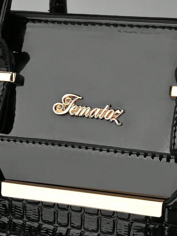 2 pièces sac brillant lettre – Image 4