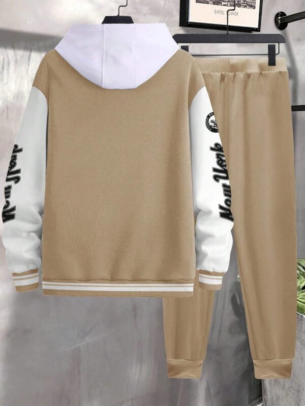 Manfinity Veste baseball rayée et pantalon – Image 2