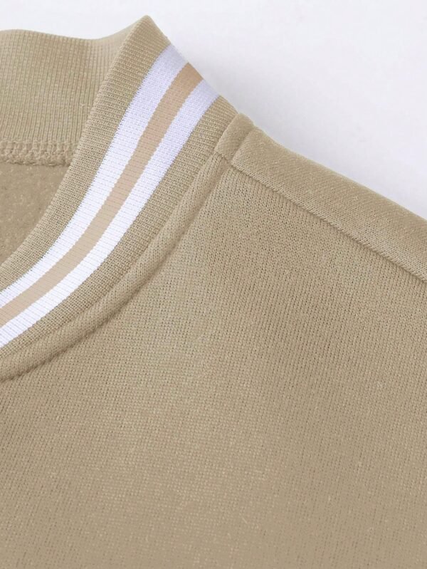 Manfinity Veste baseball rayée et pantalon – Image 4