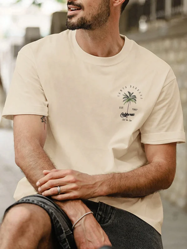 Homme T-shirt Cocotier Lettre – Image 3