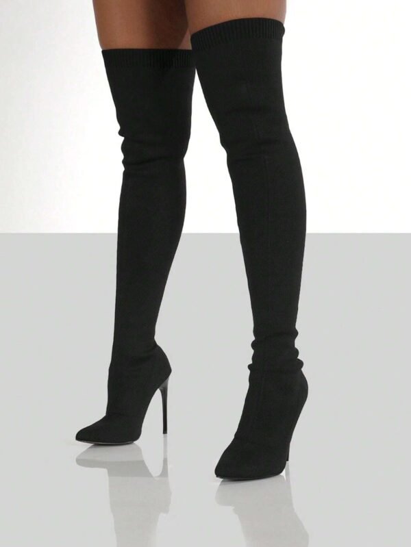 Bottes élastiques talons cristallins – Image 2