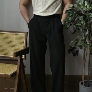Pantalon costume droit résistant faux-plis
