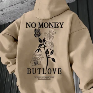 Manfinity Sweat capuche ample slogan rose