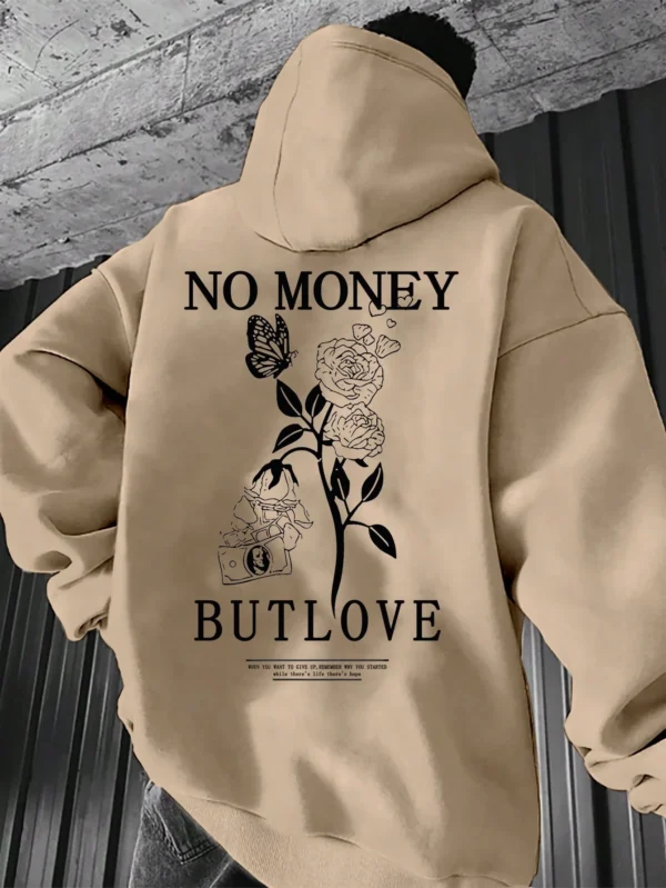 Manfinity Sweat capuche ample slogan rose