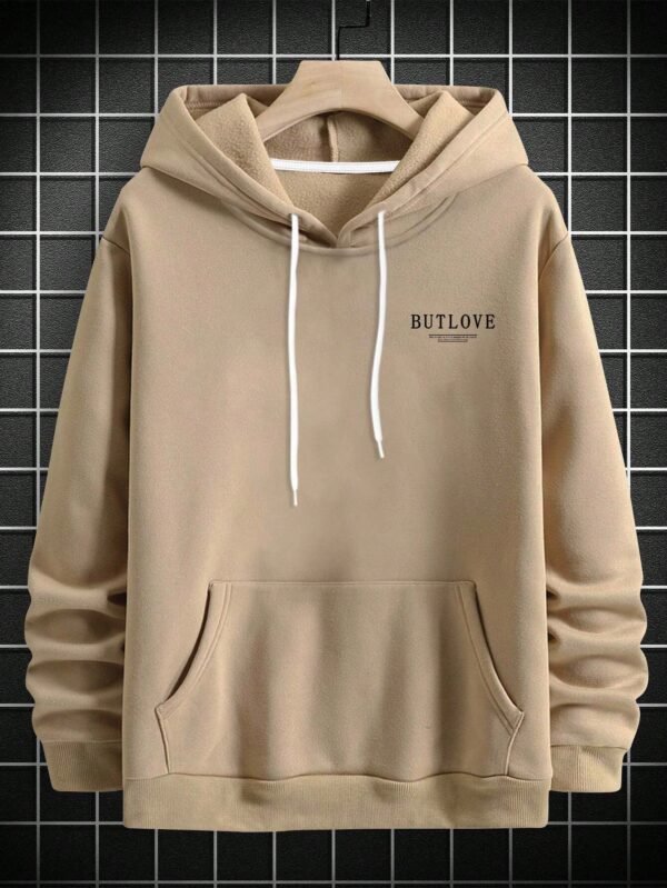 Manfinity Sweat capuche ample slogan rose – Image 2