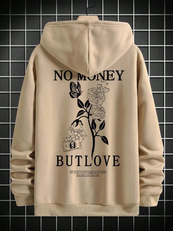 Manfinity Sweat capuche ample slogan rose – Image 5