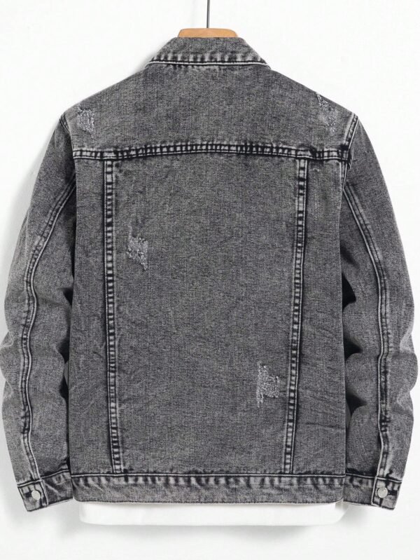 Manfinity EMRG Veste jean délavé manches longues – Image 2