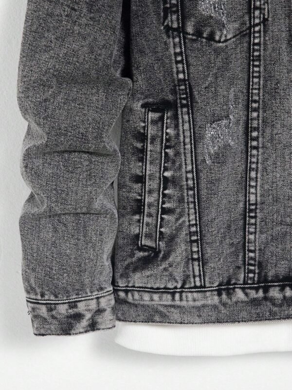 Manfinity EMRG Veste jean délavé manches longues – Image 3