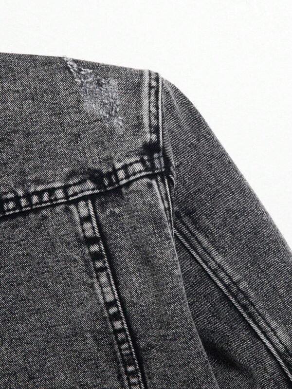 Manfinity EMRG Veste jean délavé manches longues – Image 5