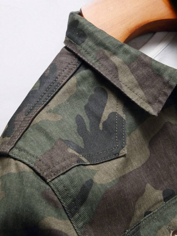 Manfinity RivetRise Chemise jean manches camouflage – Image 7