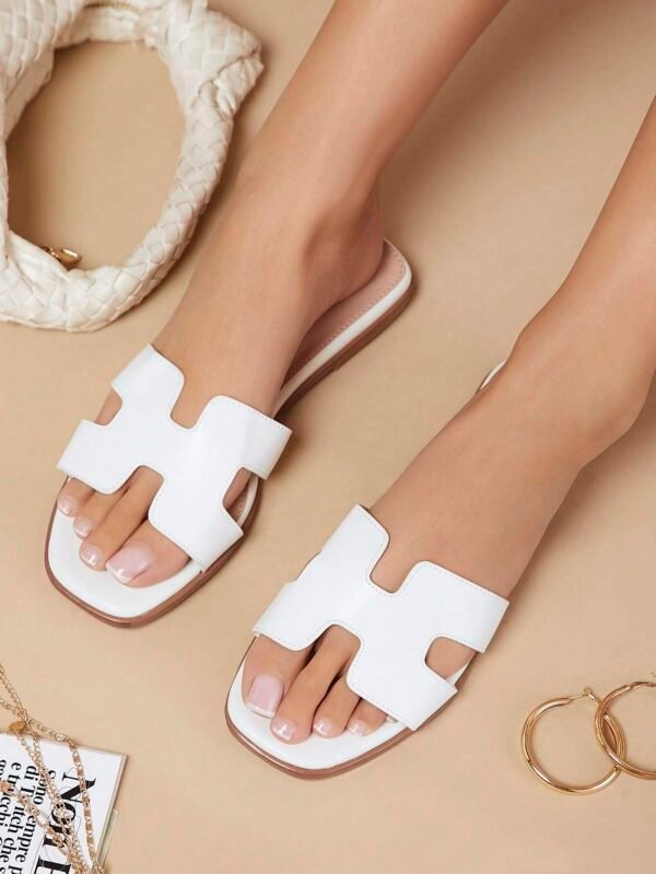 SHUZIA Sandales minimalistes blanches – Image 3