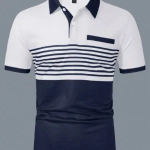 Manfinity Polo rayures blocs couleurs