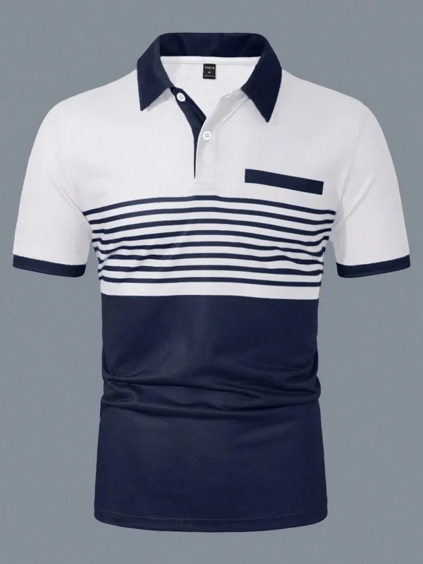 Manfinity Polo rayures blocs couleurs – Image 2