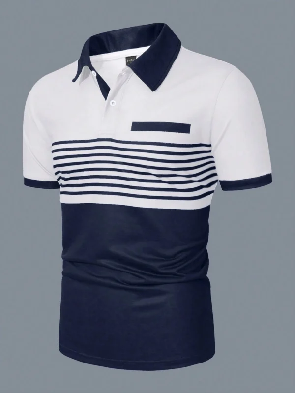 Manfinity Polo rayures blocs couleurs – Image 5