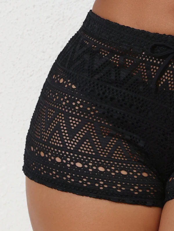 SHEIN Swim Pantalon cache-maillot noir – Image 4