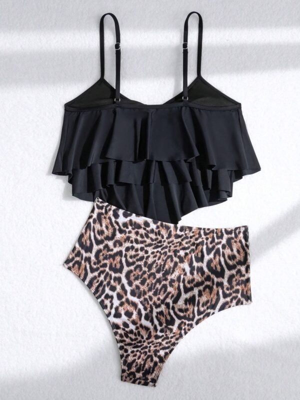 SHEIN Swim Tankini volants léopard – Image 2