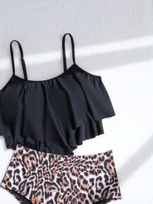 SHEIN Swim Tankini volants léopard – Image 5