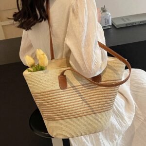 Sac cabas paille extérieur