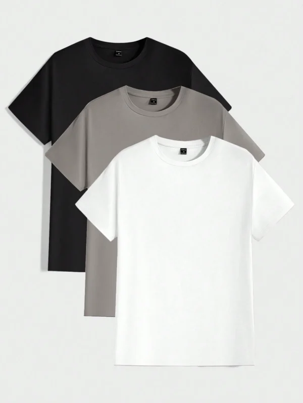 Manfinity Modomio T-shirt col rond tricoté