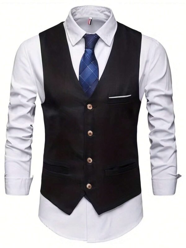 Gilet costume ajusté 4 boutons – Image 6