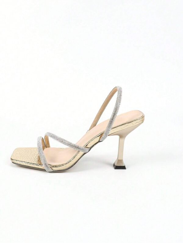 Sandales talons hauts marron minimali – Image 3