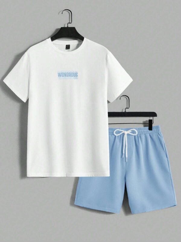 Manfinity StreetEZ Ensemble t-shirt imprimé short été – Image 2