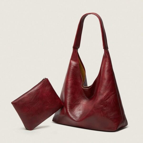 Sac fourre-tout vintage bordeaux