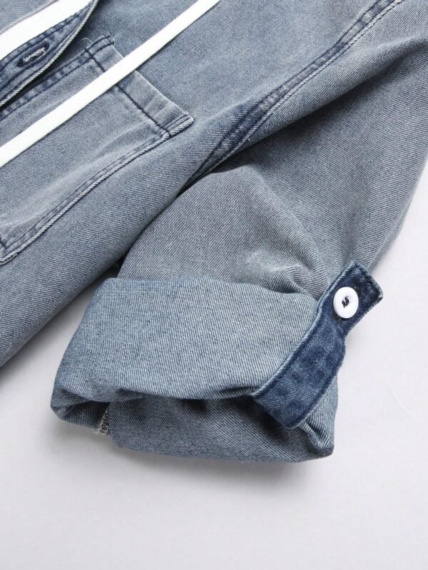 Manfinity Hypemode Chemise jean capuche décontractée – Image 4