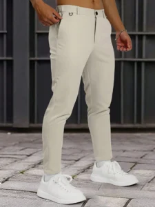 Manfinity Mode Pantalon costume poche sans ceinture